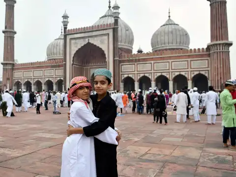 Embracing each other