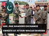 Eid-al-Adha: BSF, Pakistan Rangers exchange sweets at Attari-Wagah border in Amritsar