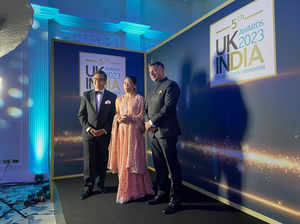 Boxer MC Mary Kom being honoured at the 5th UK-India Awards 2023.