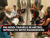 PM Modi's Metro ride to attend centenary celebrations of Delhi University; interacts with passengers