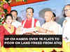 Prayagraj: UP CM Yogi Adityanath hands over 76 flats to poor on land freed from Atiq Ahmed