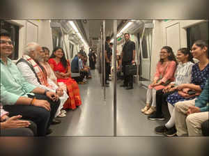 PM Modi travels in metro to attend Delhi University event