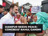 Manipur needs peace; relief camps have shortages of essentials: Congress leader Rahul Gandhi