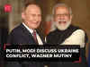 Russian President Putin and PM Modi discuss Wagner mutiny, Ukraine conflict over phone call