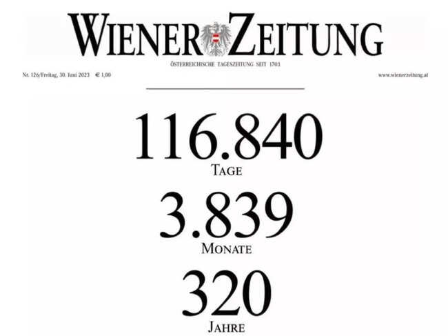 Wiener Zeitung ends daily print edition after over 300 years