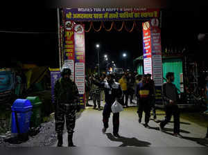 Baltal: Devotees arriving at Baltal base camp for Amarnath yatra in Ganderbal di...