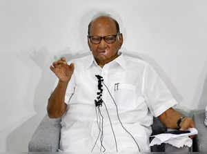 Pune: Nationalist Congress Party (NCP) President Sharad Pawar speaks during a pr...
