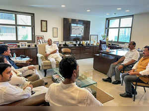 Mumbai: NCP chief Sharad Pawar in a meeting with Maharashtra Pradesh Congress Co...