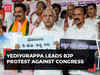 Karnataka: Yediyurappa leads BJP protest against Congress govt demanding implementation of poll guarantees