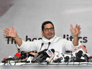 Patna: Poll strategist Prashant Kishor addresses a press conference as he launches 'Jan Suraaj' campaign in Bihar, in Patna on Thursday, May 05, 2022. (Photo: IANS)