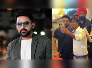 Kapil Sharma heads in an all-black casual outfit for his The Kapil Sharma Show Tour; obliges fans with selfies at Airport