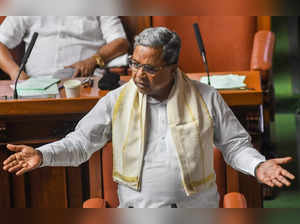 **EDS: IMAGE VIA DIPR** Bengaluru: Karnataka Chief Minister Siddaramaiah speaks ...