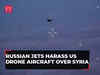 Watch: Russian jets harass US drone aircraft over Syria