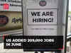 US hiring slowed in June, still added 209,000 jobs