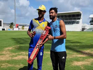 Mohammed Siraj gifts his bat to young cricketer; Team India come up with special gesture for local players in Barbados