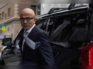 Chief Executive Officer of Microsoft Corporation Satya Nadella arrives to testify at the northern district of California, in Downtown San Francisco