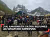 J-K: Amarnath Yatra resumes after three-day halt as weather improves