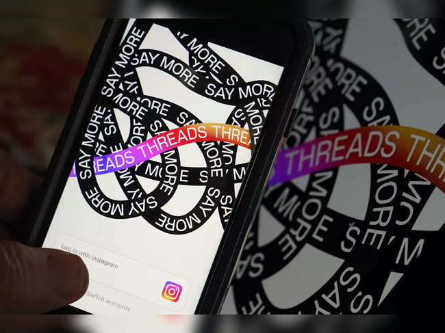 This photo, taken in New York, shows Meta's new app Threads. Meta unveiled the a...