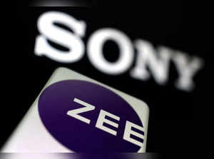 FILE PHOTO: FILE PHOTO: Illstration shows Zee Entertainment and SONY logos