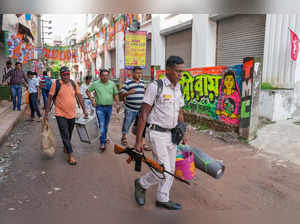 Services were affected in Kolkata as migrants employed in sectors ranging from domestic work to hospitality and transport went to their homes in villages to cast their vote in the West Bengal panchayat elections