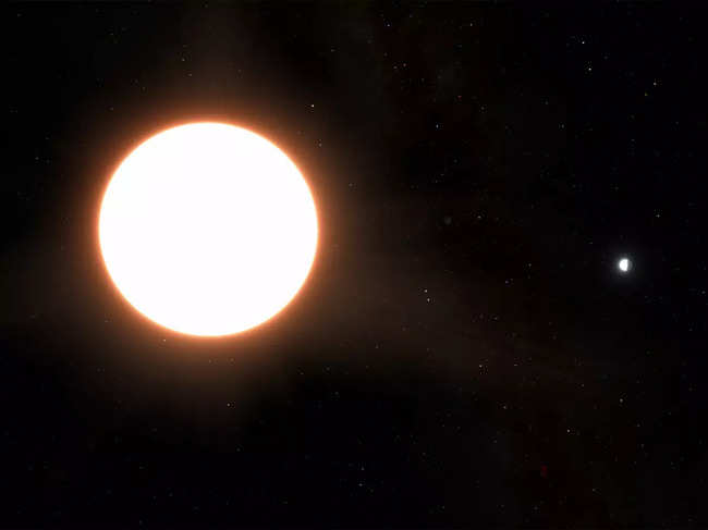 ​Exoplanet LTT9779 b orbiting its host star. Image: Ricardo Ramírez Reyes (Universidad de Chile)​