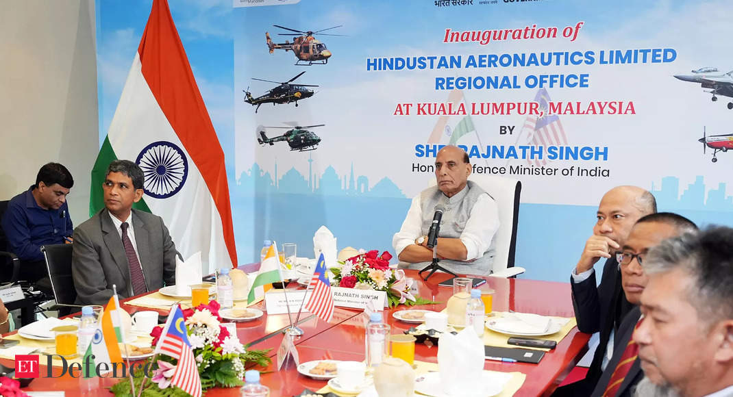 Rajnath Singh 为 HAL 马来西亚地区办事处揭幕 – 经济时报
