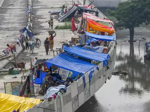 ​Relocated to makeshift tents​