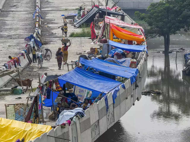 ​Relocated to makeshift tents​