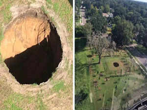 Gigantic 100 ft sinkhole which swallowed sleeping man in 2013 reopens in Florida