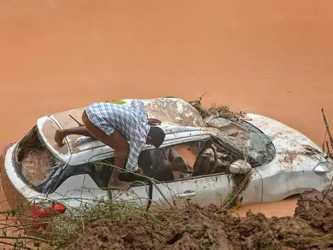 ​Car washed away​