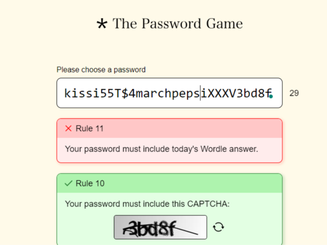 Create password with fun