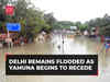 Delhi remains flooded as Yamuna begins to recede, watch drone visuals!