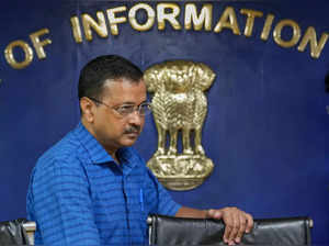 New Delhi: Delhi Chief Minister and AAP Convener Arvind Kejriwal during a press ...