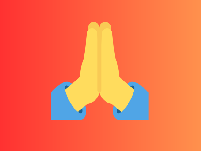 Folded hand emoji