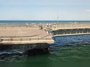 Crimea bridge damaged following alleged attack
