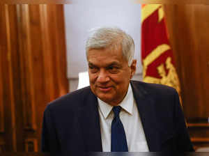 Sri Lanka's President Ranil Wickremesinghe attends an interview with Reuters in Colombo
