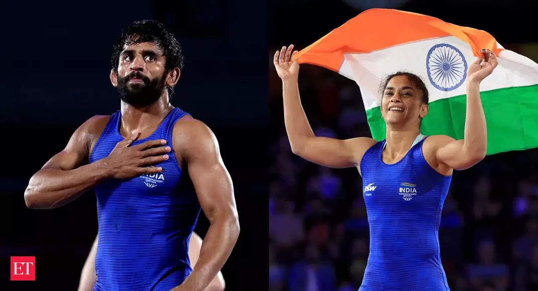 Bajrang Punia and Vinesh Phogat exempted from Asian Games trials, raising eyebrows on WFI ad-hoc panel.”