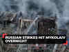 Russian strikes hit Mykolaiv overnight, destroys three-storey building