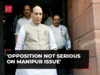 'Opposition not serious on grave Manipur situation': Rajnath Singh in Lok Sabha