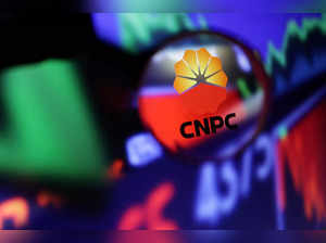 FILE PHOTO: Illustration shows CNPC (China National Petroleum Corporation) logo and stock graph