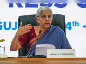 Gandhinagar, July 18 (ANI): Union Finance Minister Nirmala Sitharaman, addresses...