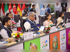 Indore: Union Minister of Labour and Employment Bhupender Yadav during the G20 L...