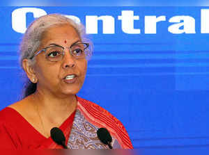 Guwahati: Union Finance Minister Nirmala Sitharaman speaks at the Investiture Ce...