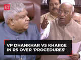 When RS Chairman Dhankhar and LoP Kharge engaged in a heated argument over 'procedures', watch!