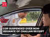 Delhi Traffic cop suspended over failure to issue challan receipt