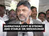 DK Shivakumar refutes chances of destabilisation: 'Karnataka govt is strong and stable'