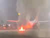Grounded SpiceJet Q400 aircraft's engine catches fire at Delhi airport
