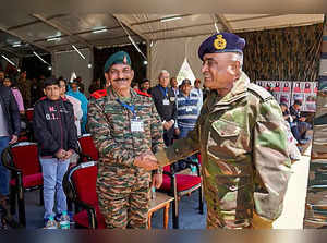 Ladakh, July 25 (ANI): Chief of Army Staff General Manoj Pande during a programm...