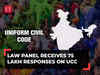 Uniform Civil Code: Law panel's deadline ends on July 28; 75 lakh responses received so far
