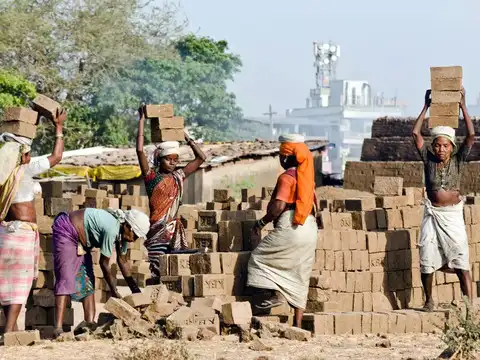 Mom turned labourer